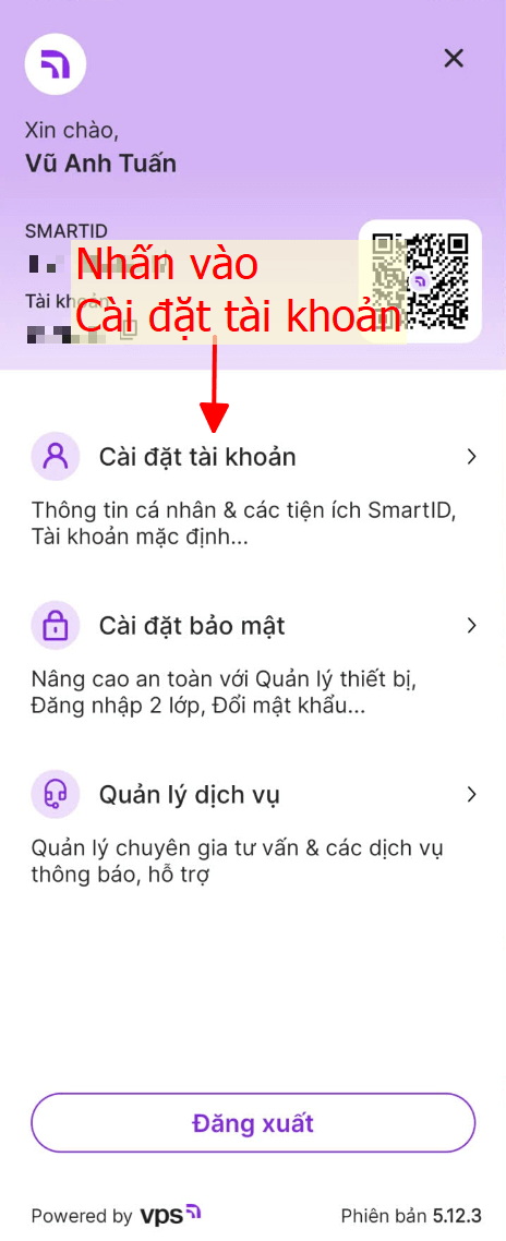 Cài đặt tài khoản