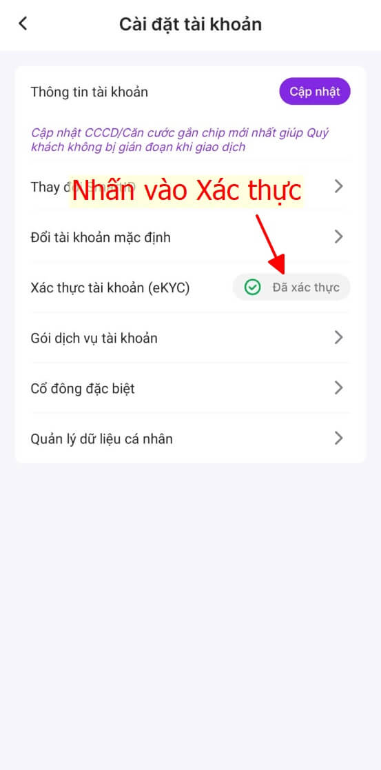 Xác thực tài khoản